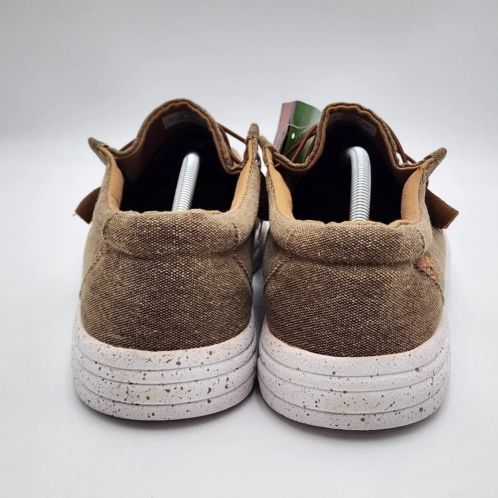 Lamo Men's‎ Canvas Slip-On Khaki Shoes Sneakers JIAXING09  NWT